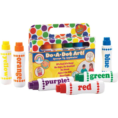 Rainbow Dot Markers 6 Pack